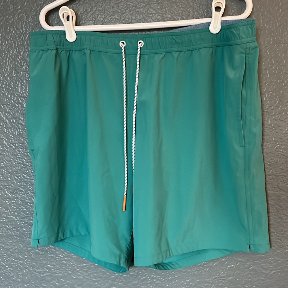Bonobos|| Lined Swim Trunk • size XL• blue green